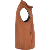 Men's Leather Sheepskin Gilet Whisky/black: KE YELEK 1