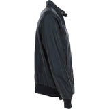 Men's Real Light Weight Leather Regular Fit Bomber Jacket Black: G Bomber