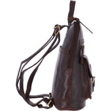 Small Vintage Leather Backpack Brandy – G25