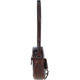 Ashwood Leather Round Crossbody Bag Brandy: P-66