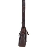 Sleek Leather Messenger Bag with Multiple Pockets Brown: TL-004