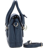 Elegant Ashwood Compact Handbag with Detachable Crossbody Strap Navy: Y-55
