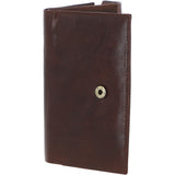 Women's Vintage Wash 12 Card Leather  Purse Brandy : G-42