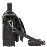 Ashwood Leather & Harris Tweed® Cloth Mini Satchel Bag with Twist Lock Brown/Mcload: TW-32-01-BM