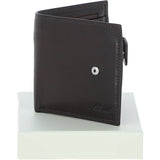 Classic 3 Card & ID Billfold Tab Wallet Leather Wallet Brown : 1222-VT