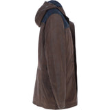 Ashwood Leather x Harris Tweed Men’s Hooded Casual Jacket Brown/Navy: TW-905-011-BN