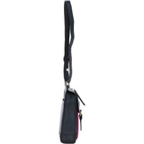 Ashwood Leather & Harris Tweed® Cloth Crossbody Bag Navy/Pink: TW-24-06-NP