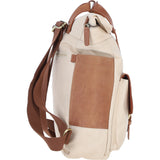 Fenland Canvas & Leather Backpack Tan/cream: FEN-755