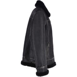 Luxury Sheepskin Pilot Jacket Black: MP 40