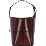 Ashwood Leather's Premium Handcrafted Leather Magazine Holder with Brass Detailing Chestnut: LF-161