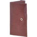 Small Vegetable Tanned Cash And 12 Card Envelope Purse Chestnut: V-62