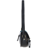Ashwood Leather & Harris Tweed® Cloth Saddle Bag Black/Watch: TW-26-03-BW