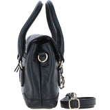Elegant Ashwood Compact Handbag with Detachable Crossbody Strap Black: Y-55