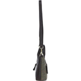 Ashwood Leather & Harris Tweed® Cloth Handbag with Removable Crossbody Strap Brown/Green: TW-21-09-BG