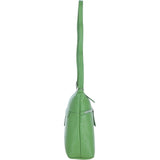 Sleek Luxe Leather Shoulder Bag Fern: Mourne