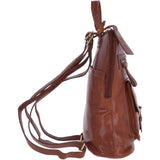 Small Vintage Leather Backpack Honey  – G25
