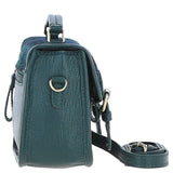 Ashwood Leather & Harris Tweed® Cloth Small Satchel Bag Green/Watch: TW-67-18-GW