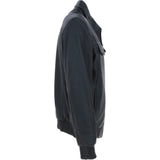 Real Leather Bomber Jacket With Brando Collar Black: Prime Bomber