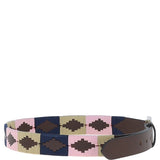 Ashwood Leather Multicolored Handmade Belt Beige: POF-17