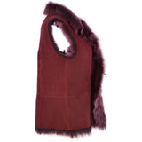 Reversible Toscana Suede Leather Gilet Burgandy: KB-42