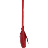 Luxury Small Leather Flight Bag Red: D-90