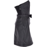 Women's Leather Bandeau Mini Dress Black: BOOBTUBE DRESS
