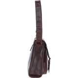 Ashwood Leather Laptop Messenger Shoulder Bag With Buckle Flap Tan: RHODE