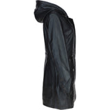 Stylish Ashwood Leather Ladies Three Quarter Jacket Black: Emilia