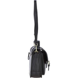 Elegance Satchel Leather Hangbag Brown: M-89