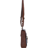 Ashwood Leather & Harris Tweed® Cloth Crossbody Bag Tan/Watch: TW-24-04-TW