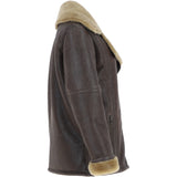 Oversized Sheepskin Aviator Jacket Camel Antique: KB-680