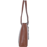 Ashwood Elegant Ladies Leather Shoulder Bag 2 Tone Tan: 64668