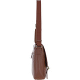 Gabicci Leather Messenger Bag with Crossbody Strap Tan: GB-64957