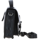 Ashwood Leather Medium Crossbody Satchel Bag Black: P-62
