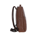 Gabicci Leather Backpack with Striped Front Detail Tan: GB-64954