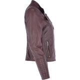 Leather Biker Jacket Oxblood: N-31