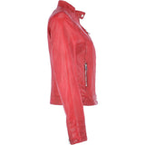 Leather Jacket Red: NANCY