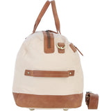 Fenland Canvas & Leather Holdall Tan/cream: FEN-757