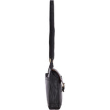 Vintage Small Leather Travel Shoulder Bag Black – G24