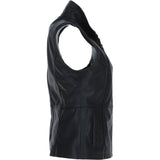 Women's  Leather Gilet Black: FO-GILLET 1