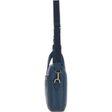 Gabicci Leather Messenger Bag Navy: GB-64956