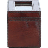 Ashwood Leather's Premium Double Watch Case with See-Through Lid Chestnut: LF-106