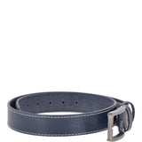 Mens Leather Belt Navy: AB-02
