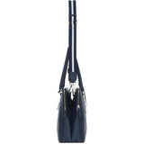 Ashwood 3 Section Large Leather Handbag Navy: X-39