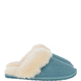 Women's Classic  Suede Sheepskin Slippers Powder Blue: FEN-LADIES SLIPPERS