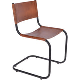 Vintage Leather Chair Black/ Tan: METAL CHAIR