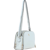 Real Leather Stylish Crossbody Bag White: 62340