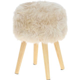 New Zealand Sheepskin Stool Lenen: SHORT SHEEPSKIN STOOL