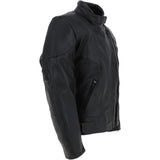 Mens Fashion Cowhide Leather Jacket Black: BIKER 220