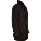 Mens  Sheepskin Coat Brown/snu: KE-183
